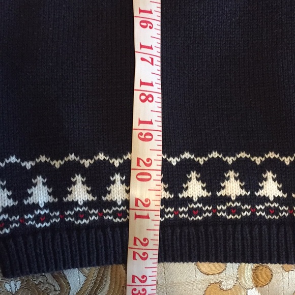 Navy Reindeer sweater by Christopher and Banks. - Picture 6 of 7